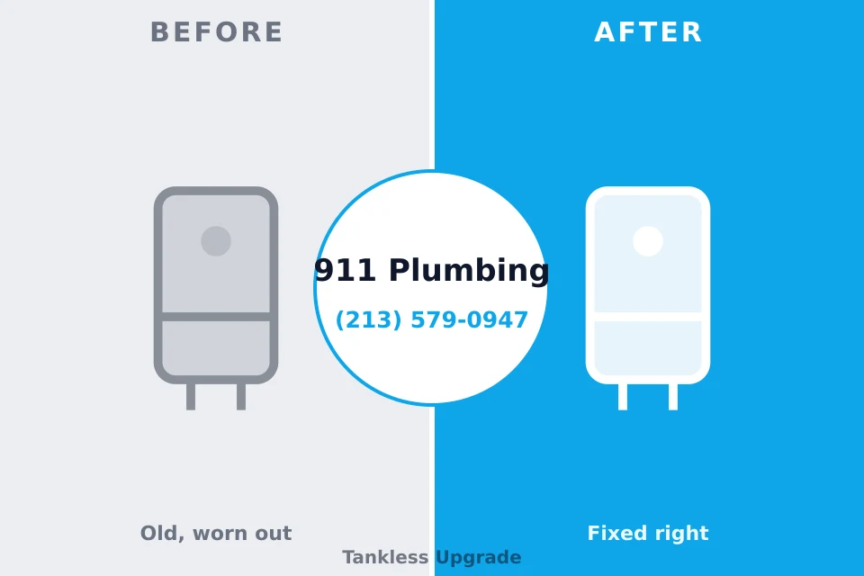Before and after: plumbing repair Woodland, CA